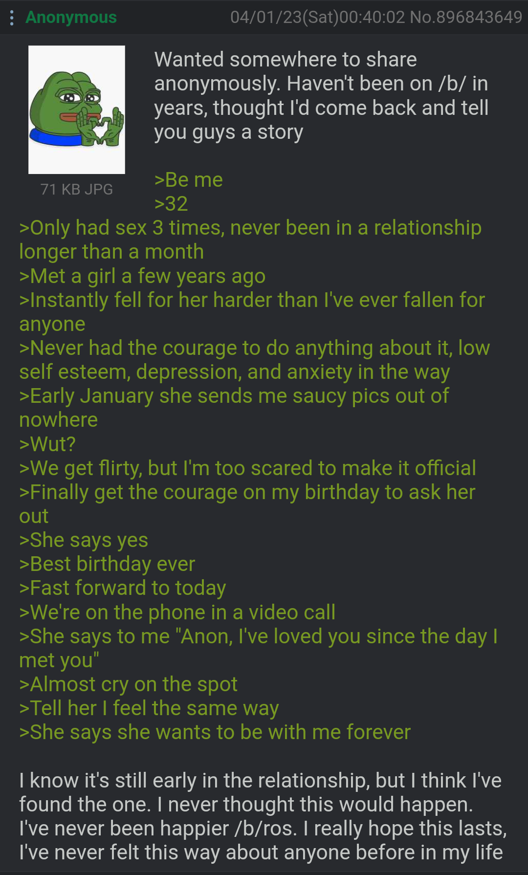 I wish Anon the best