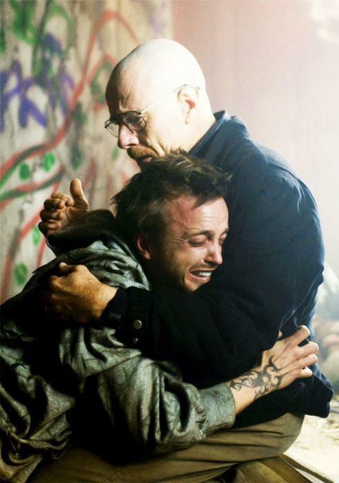 A father consoles his son who lost his girlfriend during the 9/11 attacks, 2001