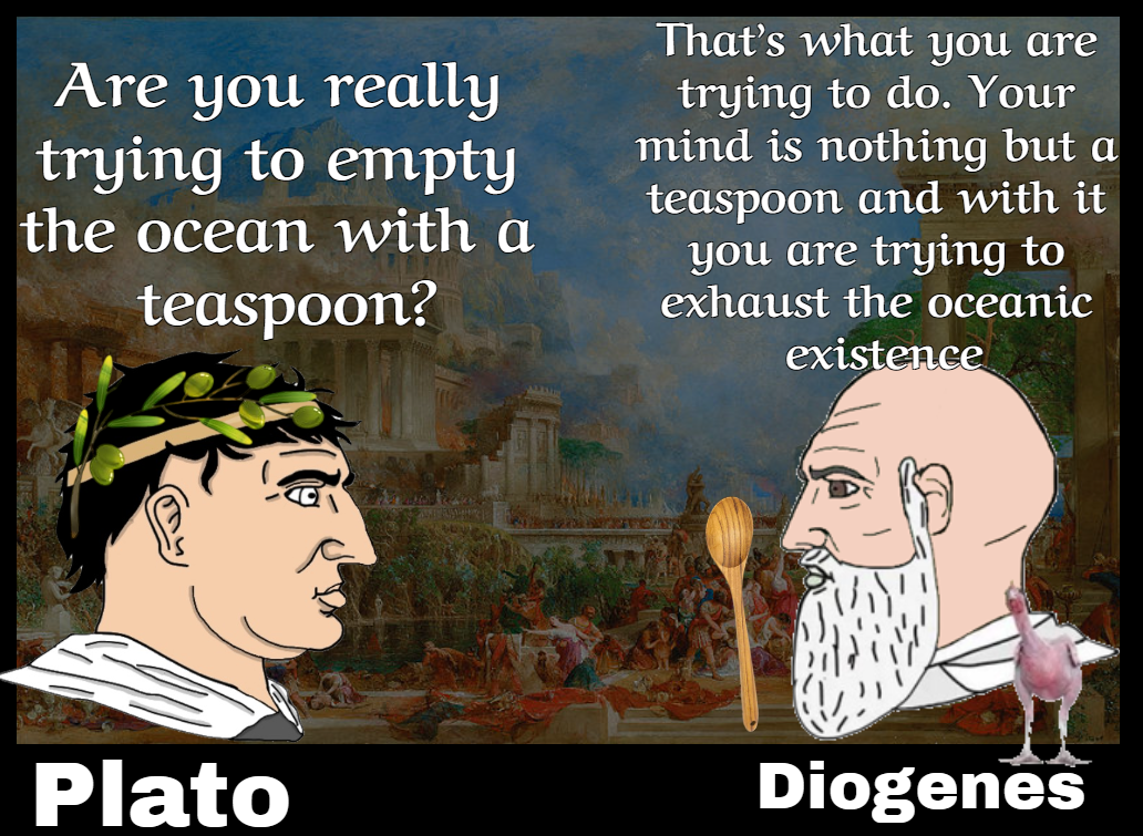 Not only did Diogenes roast Alexander, but also Plato