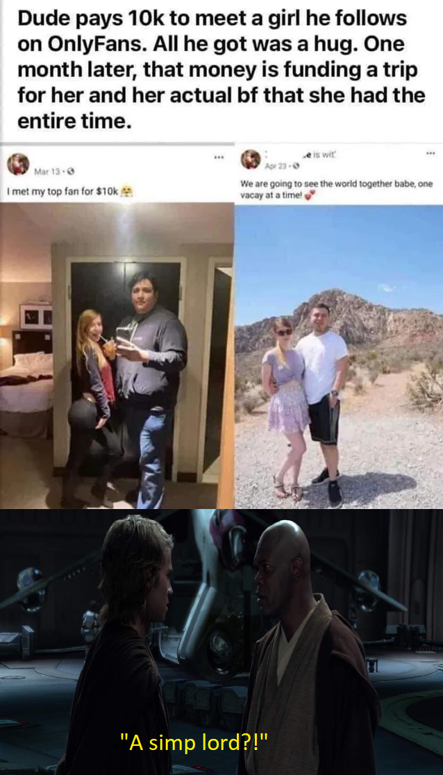 "Thou shalt not simp", the 11th commandment
