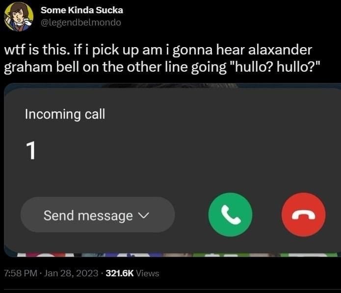 It's Rolf's cursed phone, don't answer it
