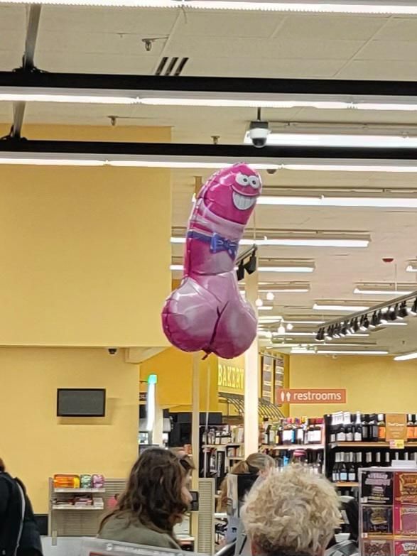 A giant dick was next to me while I was scanning my groceries today.