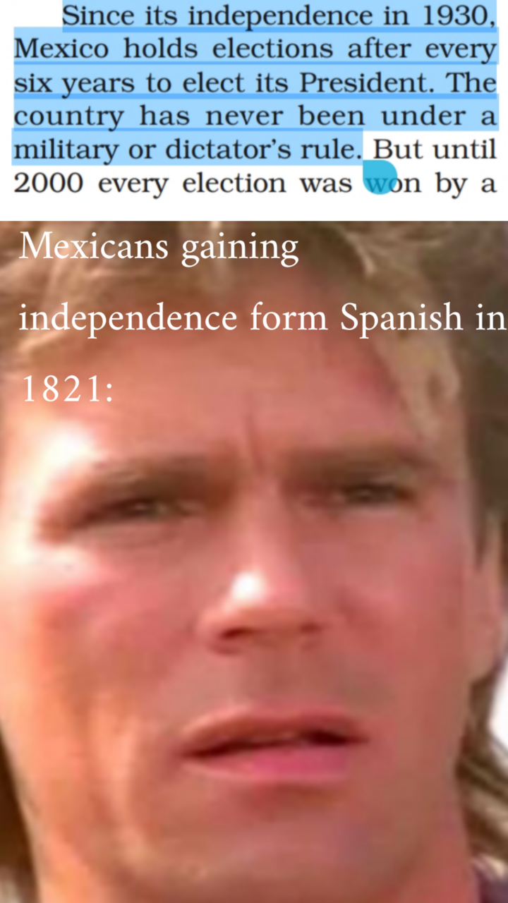 Mexican history according to Indian textbooks