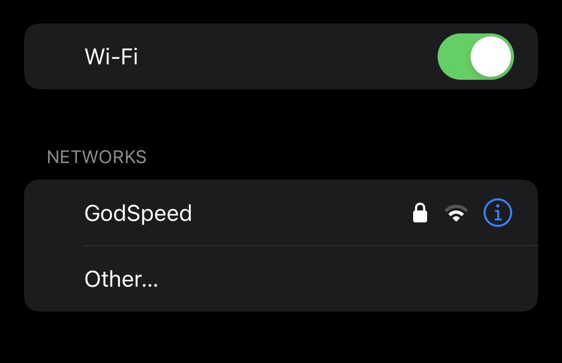 The WiFi name at my church