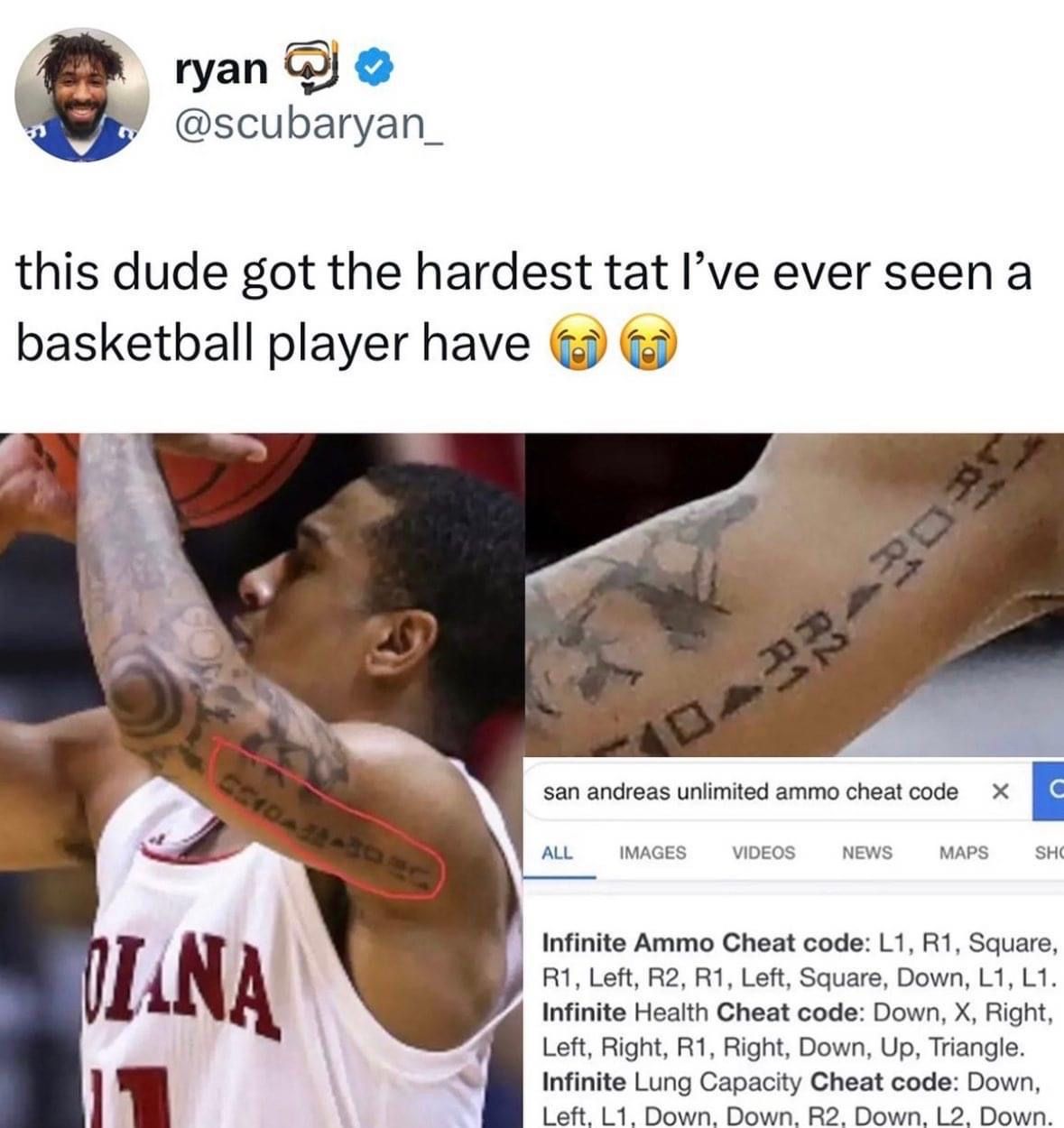 Tattooed it so he can remember