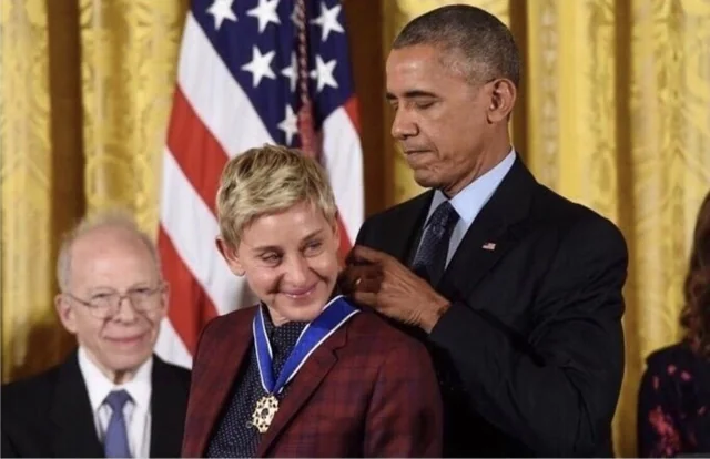 Eminem being honored by Obama for his diss against Trump.