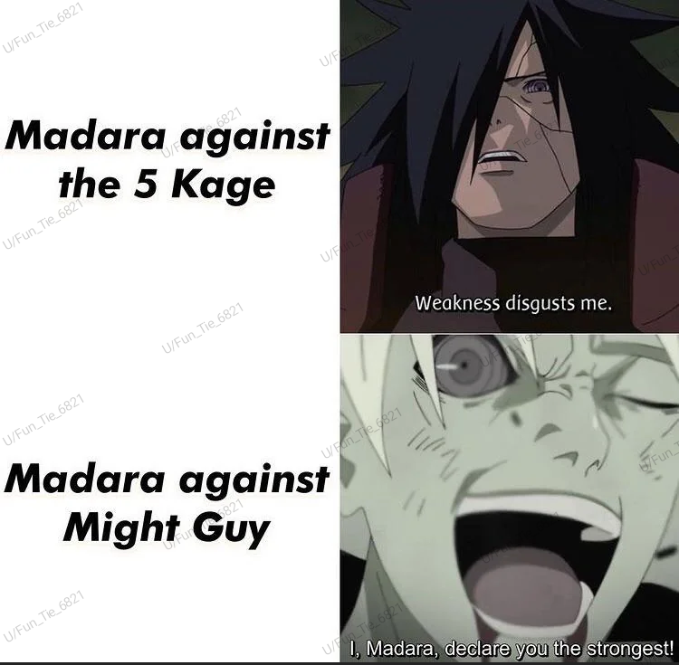 Wich anime characters wouldnt disgust Madara on a fight ?