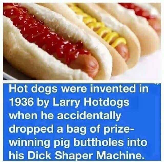 The accidental invention of the hot dog by Sir Larry Hotdogs. 1936