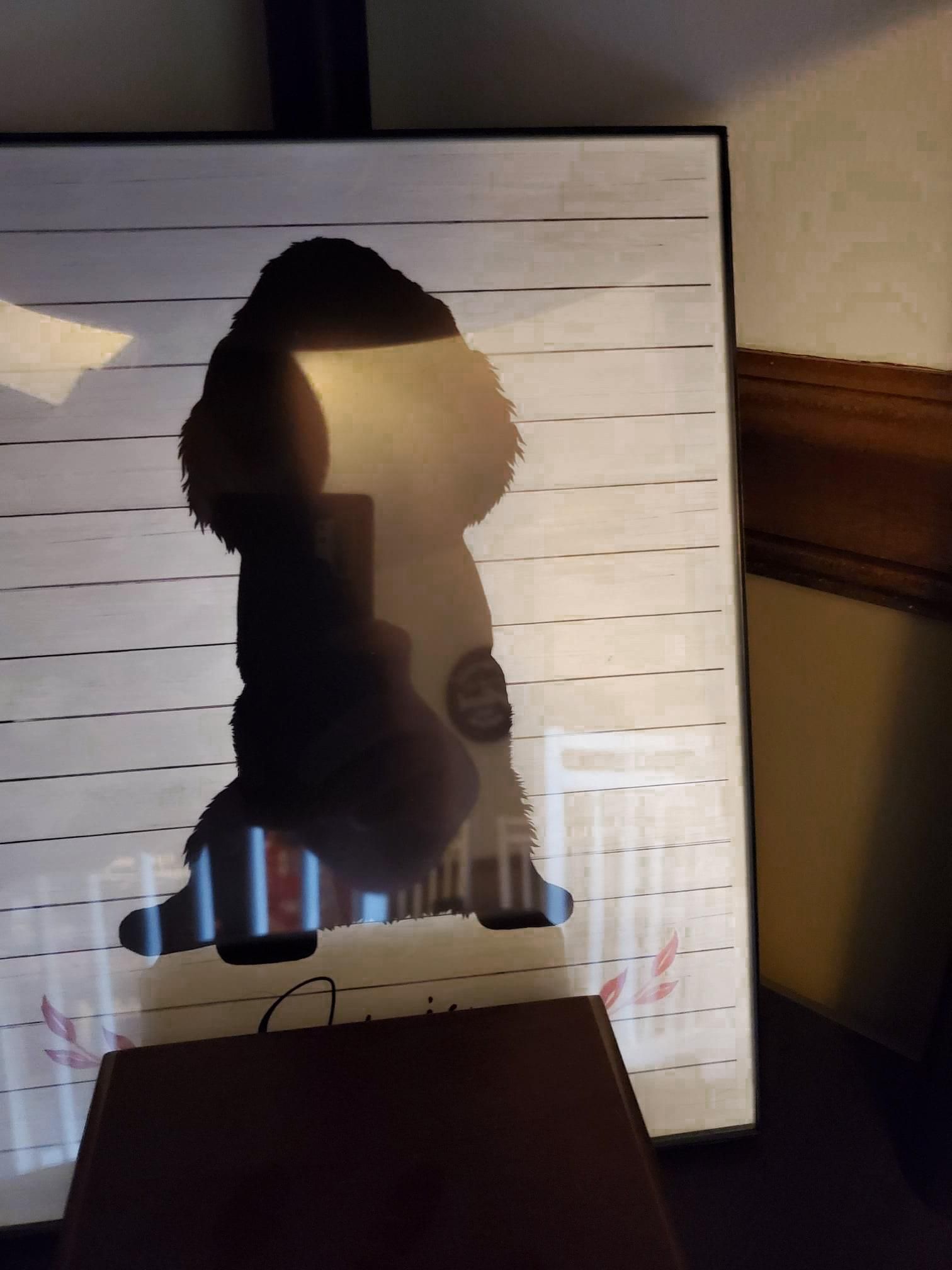 my friend got a silhouette of his deceased dog...