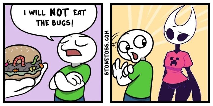 orange bug on the left