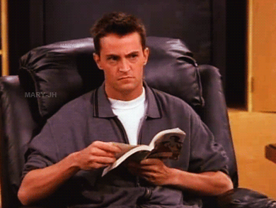 Reading a book in school