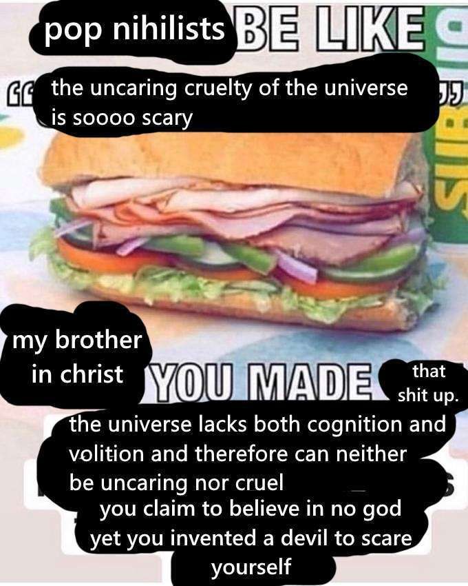 why is there a subway sandwich in this image