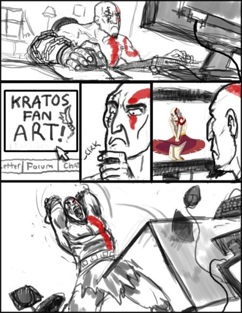 If kratos saw fan art