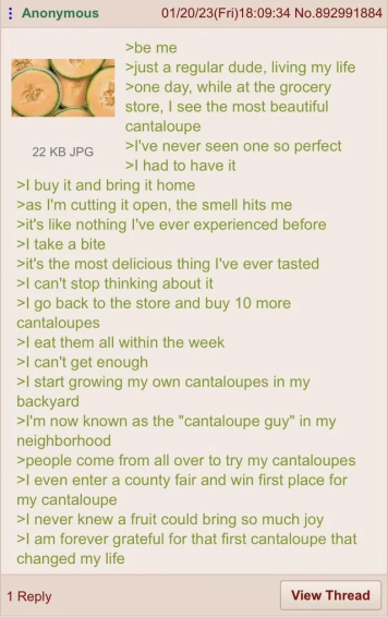 Become cantaloupe-pilled