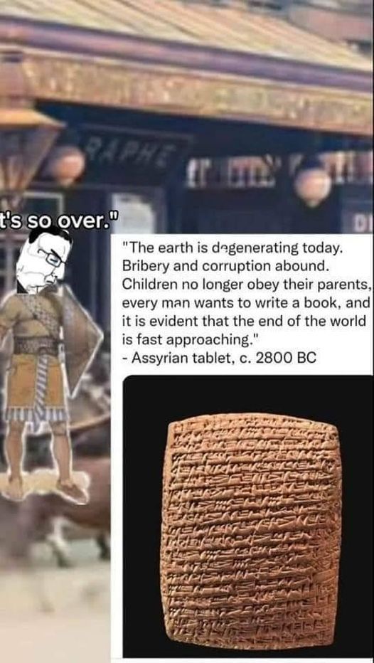 The bronze age collapse was 1500 years later.