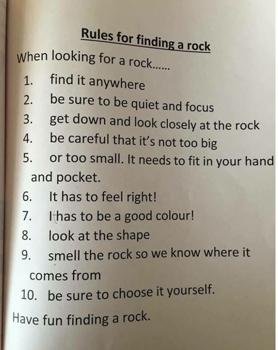 Yoooo new rock picking manual dropped