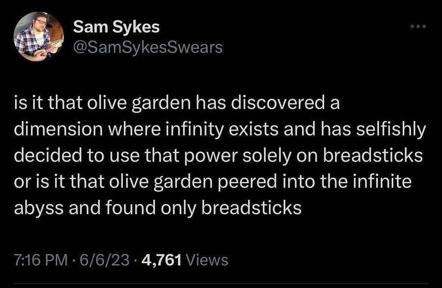 The breadsticks just appear there, and never when someone's looking