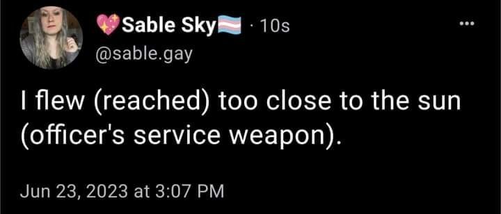 ...and my wings (head) melted (received 5 bullets)