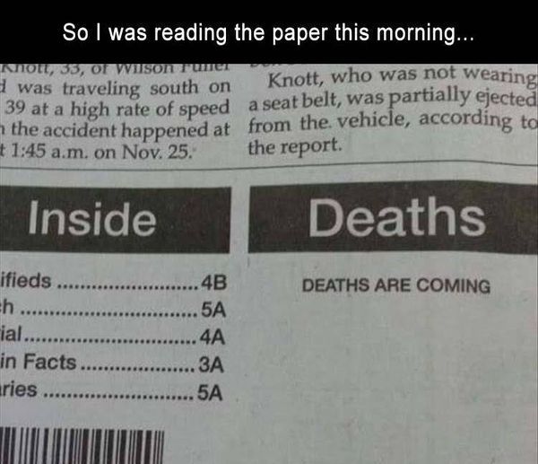 Deaths inside