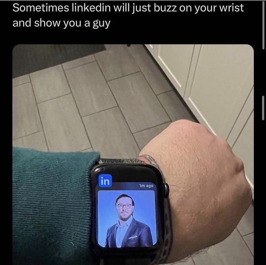 Thx linkedin, very cool