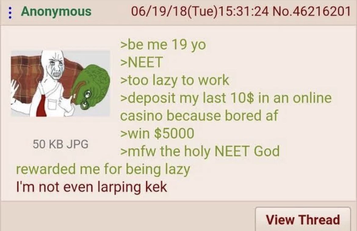Jesus was a NEET.