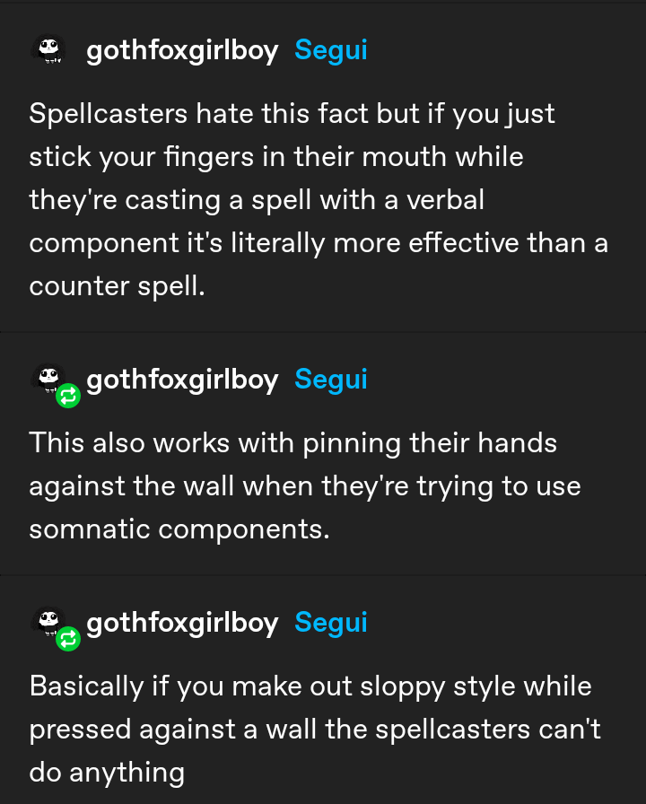 Barbarian: "I cast counterspell" | DM "Wizard, roll for anal circumference"