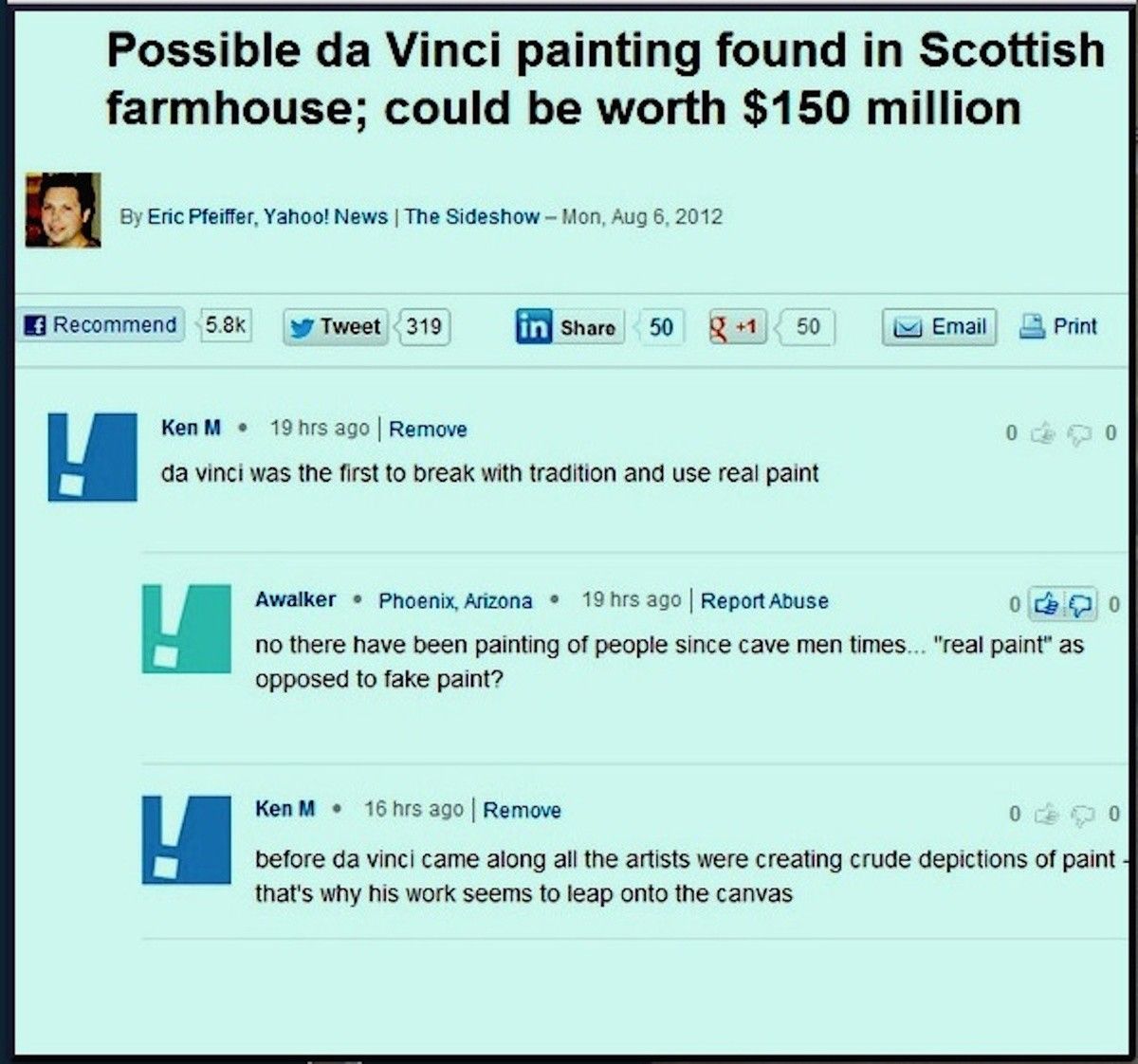 He was the first to realize that there is not paint without pain