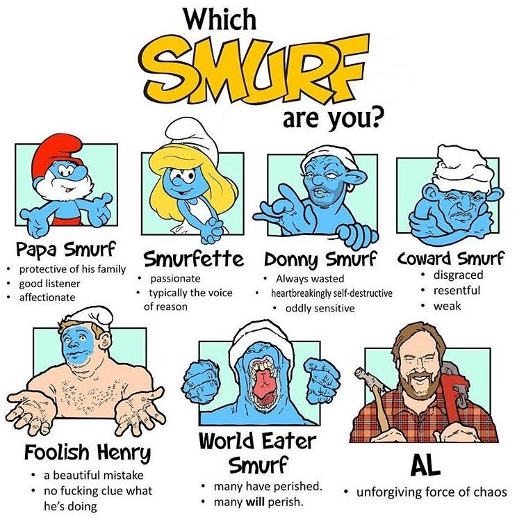 Oh smurf me, this is a hard one