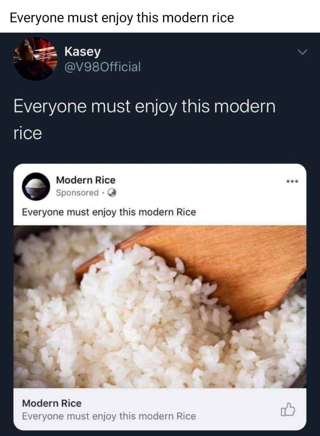 Everyone must enjoy this modern rice