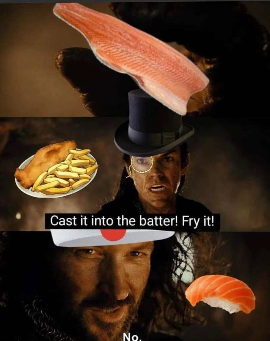 Raw fish makes you eyes grow MASSIVE
