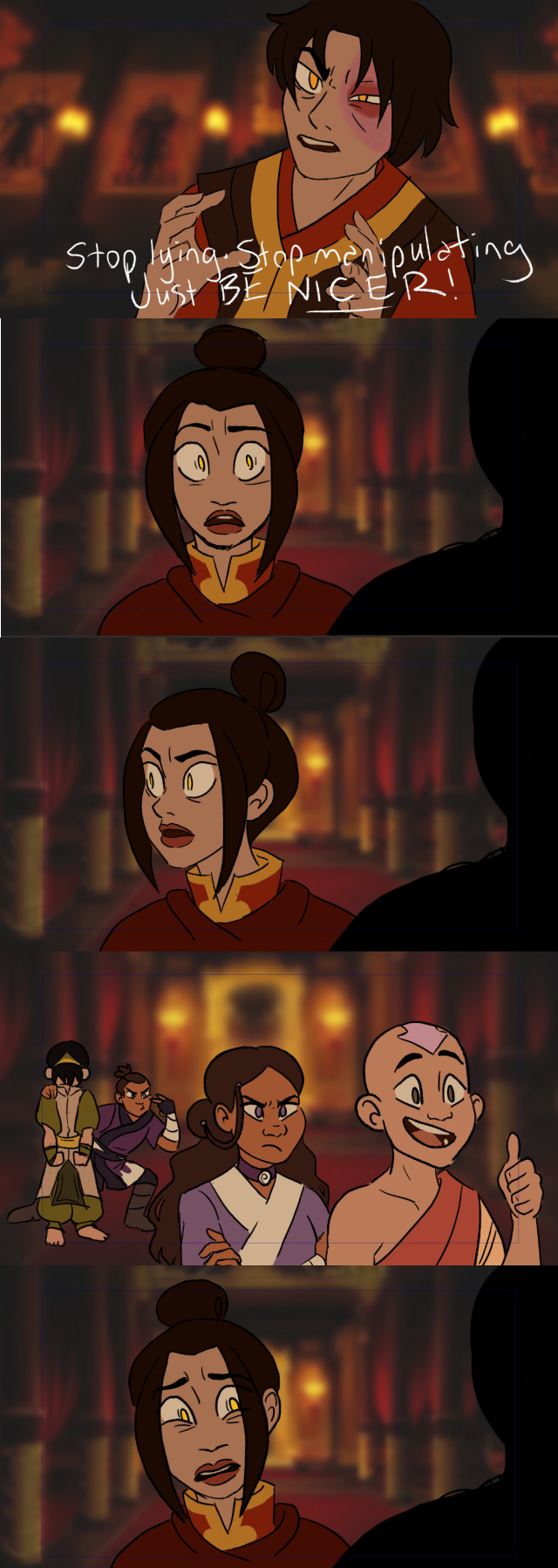 "Zuzu! Not in front of the peasantry!"