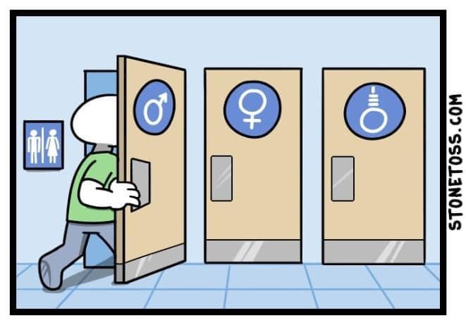 Flush after hanging yourself