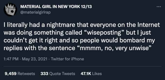 Mmmm, very unwise posts here lately