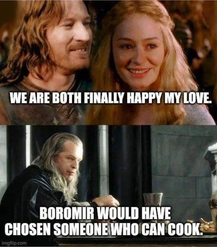 In the end it was Denethor who got cooked