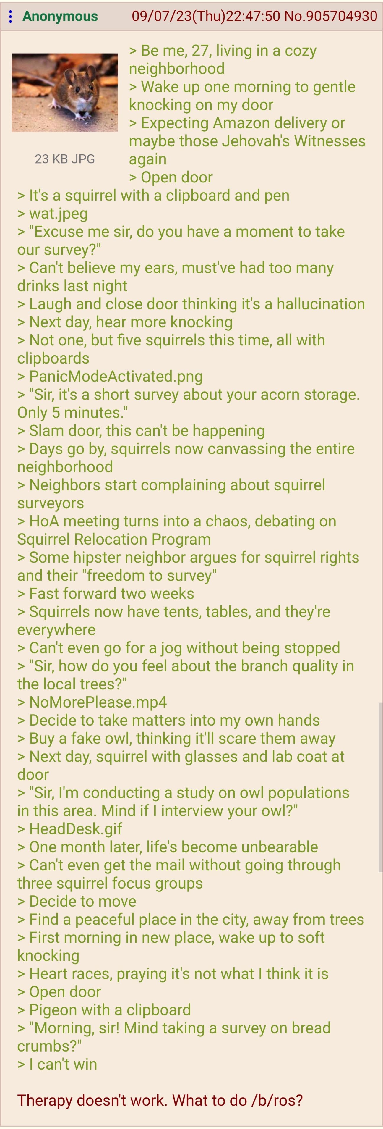anon doesn't like surveys