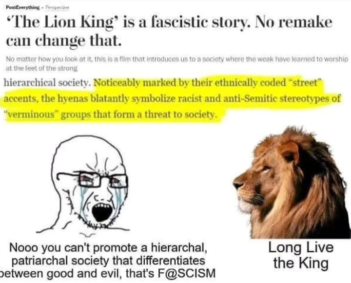 The Lion King is anti-Semitic? What an odd thing to say.