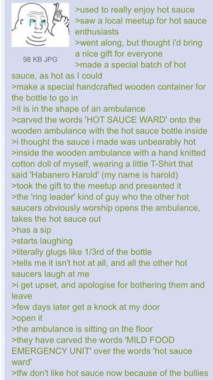 anon likes hot sauce