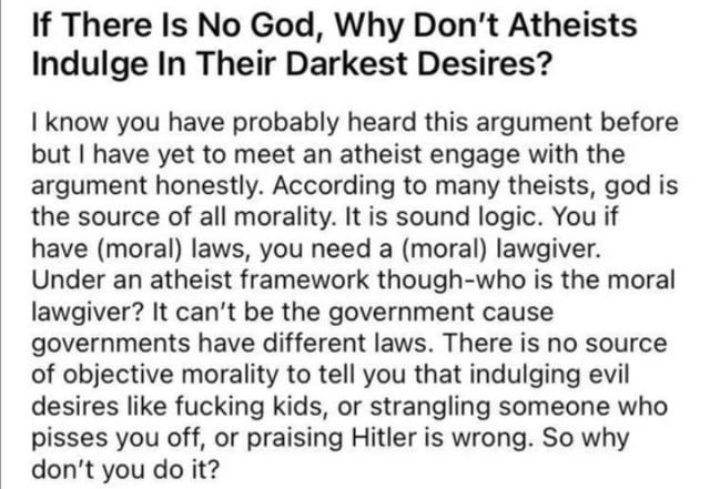 Checkmate, Atheists!