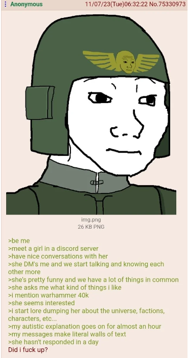 Anon stays true to the Emperor