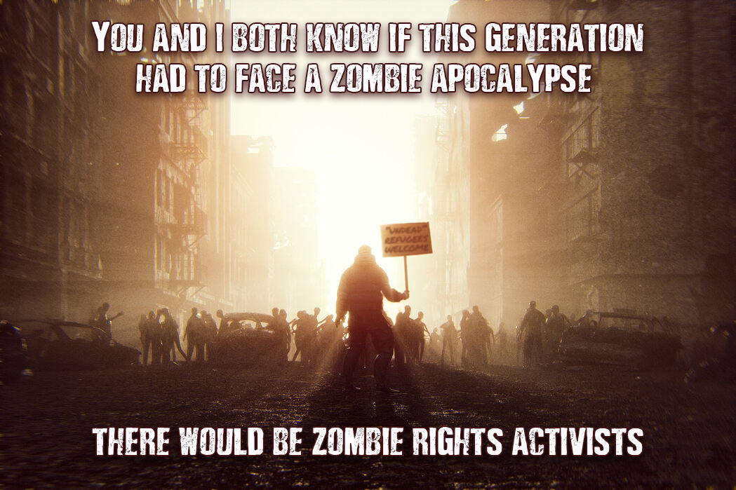 "Zombie" is offensive, say "Undead refugee"
