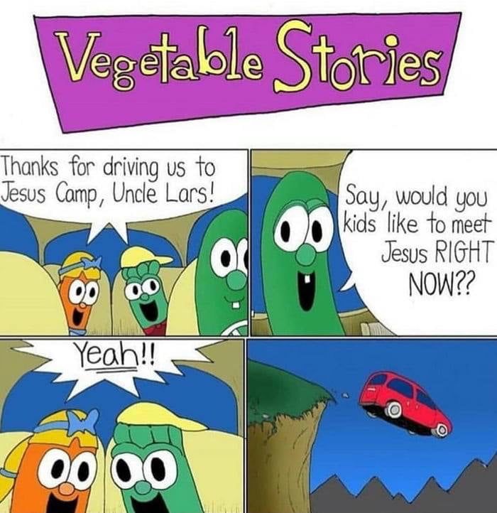Its funny because cucumbers go to hell