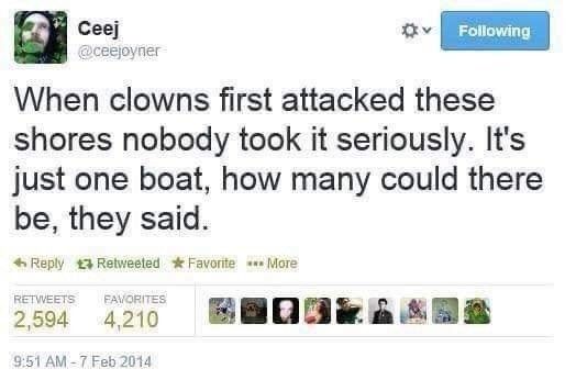 The boat's even comically small