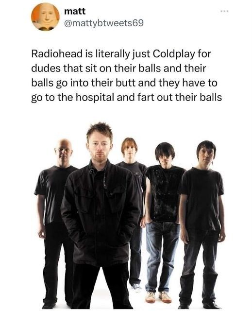 radiohead are for linkin park fans who don't cut their arms