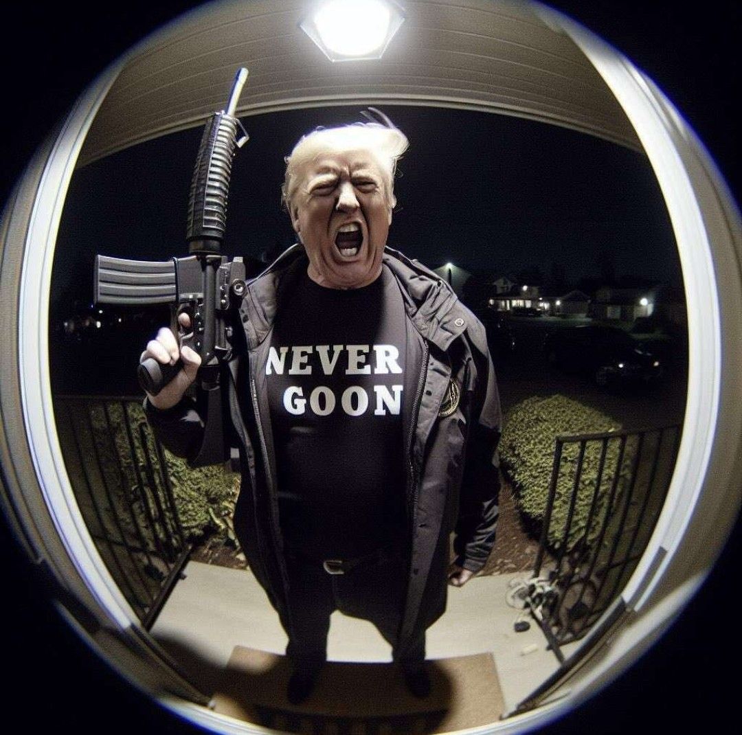 POV: realDonaldTrump just rang your doorbell