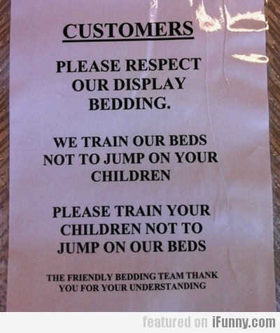 We train our beds