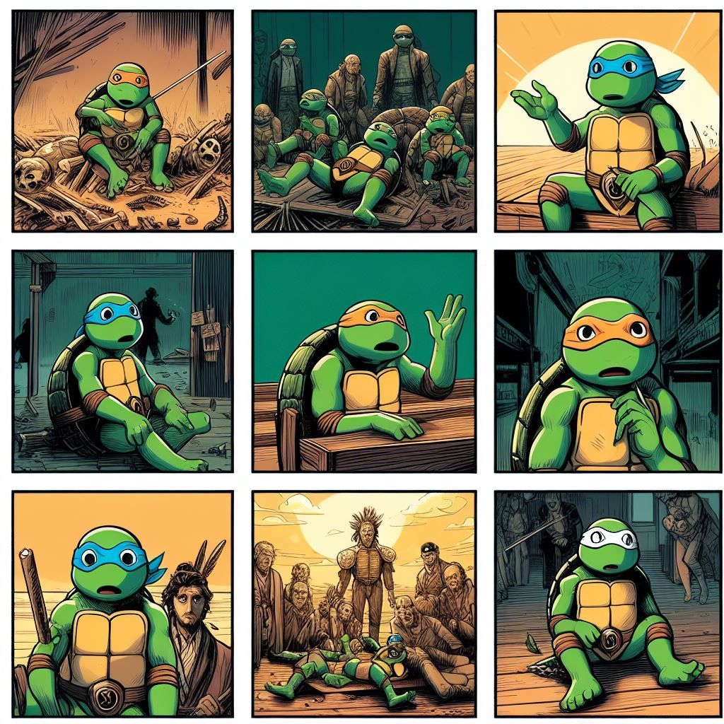 Asked dall-e to reenact loss with turtles