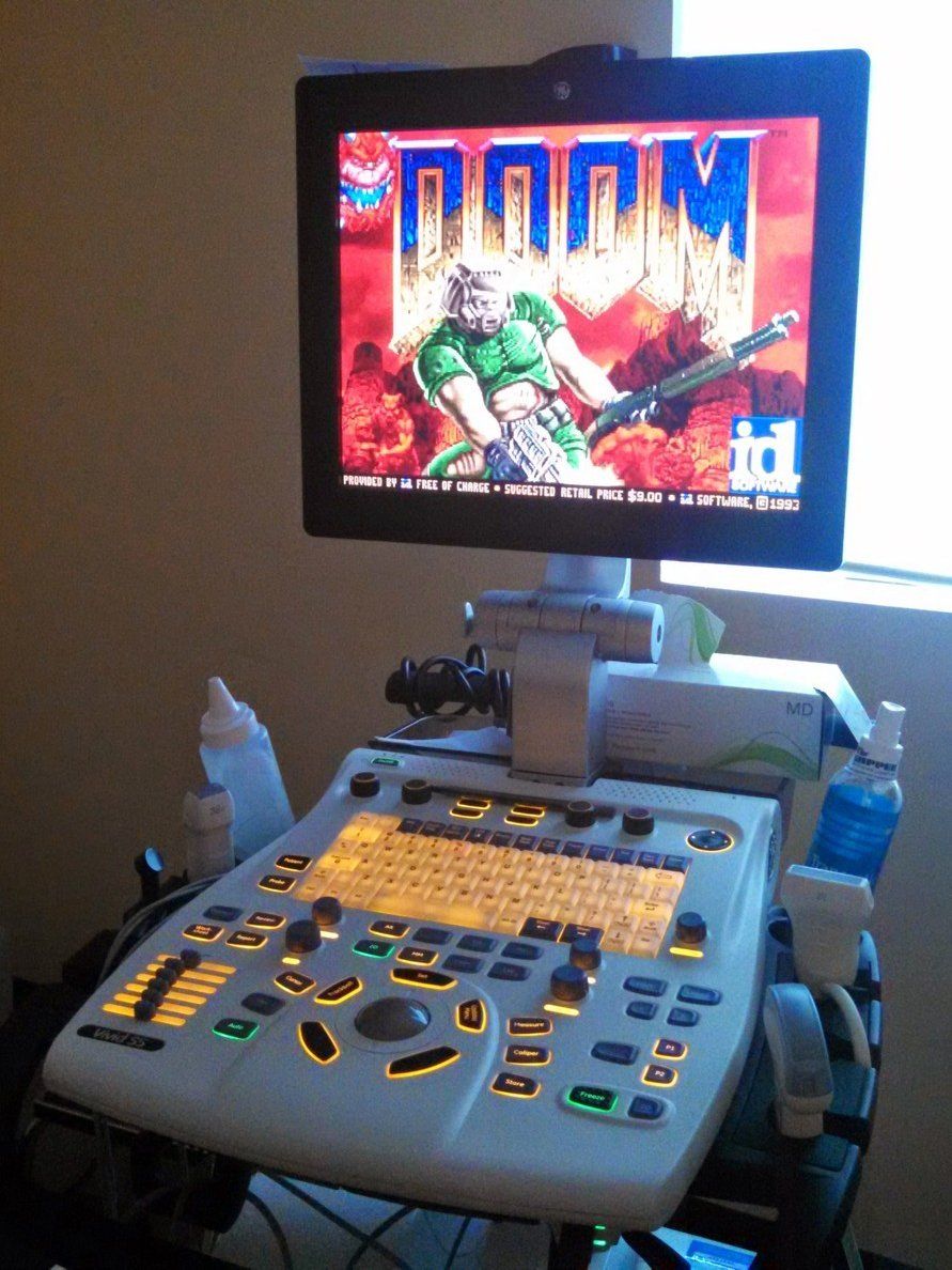 I managed to run doom on my grandmother's life support \m/