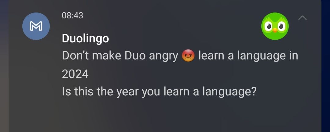 How about in 2024 Duo sucks my ***le?