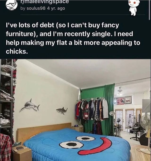 >Rents single bedroom apartment. Already a high-value-male IMO