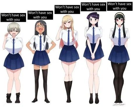 smh all anime girls are the same